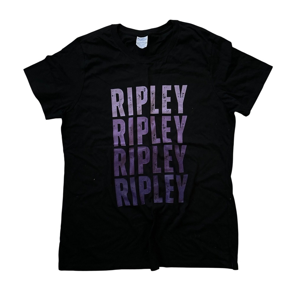 Port & Company Ripley Graphic T-Shirt Womens‎ Large Black Purple Ombre Gradient